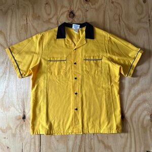Cruisin USA Vintage Yellow and Black Bowling Shirt